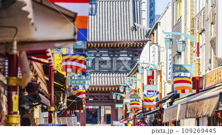 川崎大師　仲見世通りの風景【神奈川県・川崎市】 109269445