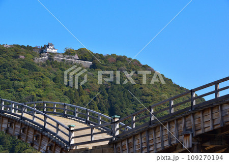 春　桜　岩国城　錦帯橋 109270194