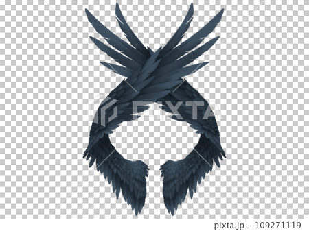 交叉的黑色翅膀 109271119