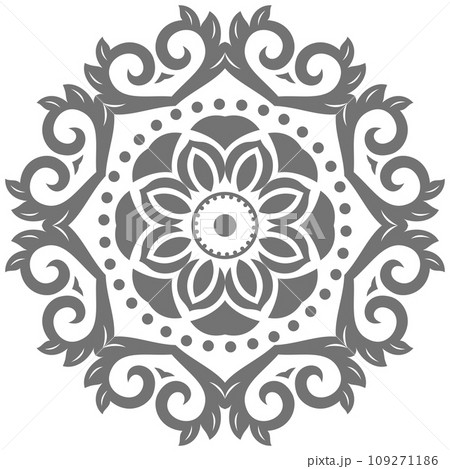 Damask Vector Background With Arabesques in Oriental Style Damask Vector Background With Arabesques in Oriental Style 109271186