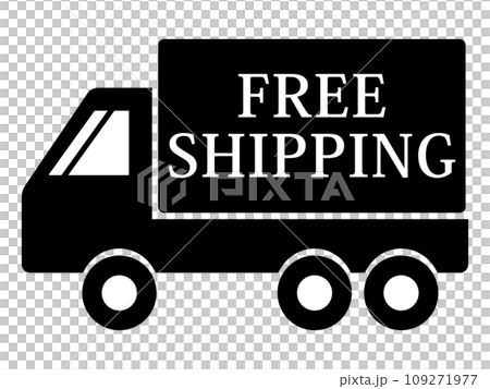 Truck silhouette icon free shipping 109271977