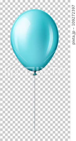 Cute shiny balloon in flat style illustration.Generative AI 109272397