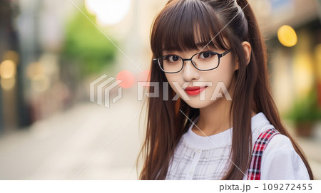 長髪の若い女性 長髪の若い女性 109272455
