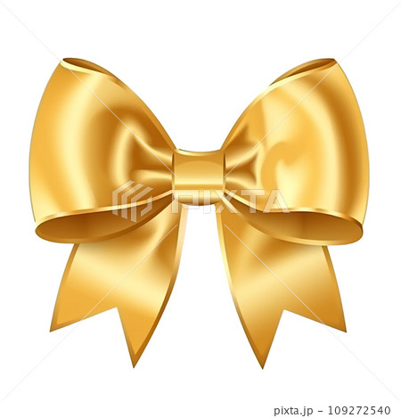 gift bow in flat style  illustration.Generative AI 109272540