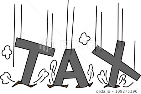 TAXが重くのしかかってくるイラスト 109275390