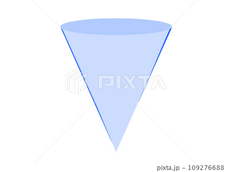 青の逆ピラミッド(円錐) 109276688