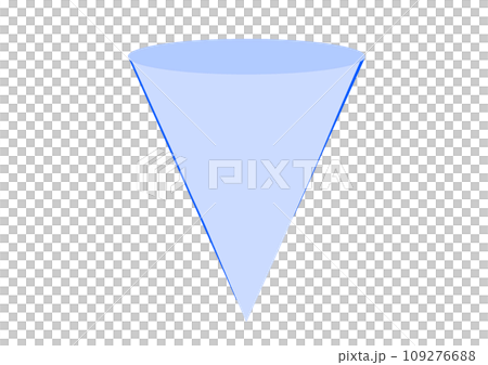 青の逆ピラミッド(円錐) 109276688