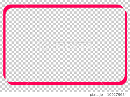 紅色簡約方框（圓角方形）（有間隙） 109279684