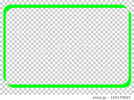 綠色簡約方形框（圓角方形）（有間隙） 109279685