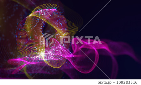 3D rendering of abstract structure of intertwined dots 109283316