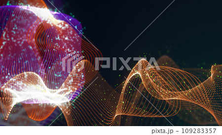 3D rendering of abstract structure of intertwined dots 109283357