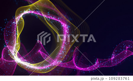 3D rendering of abstract structure of intertwined dots 3D rendering of abstract structure of intertwined dots 109283761