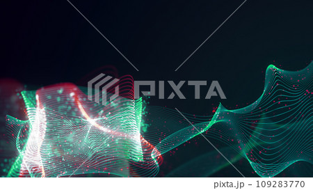 3D rendering of abstract structure of intertwined dots 3D rendering of abstract structure of intertwined dots 109283770