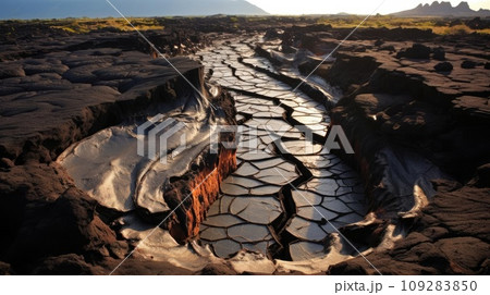 A large rift on the surface of the earth A large rift on the surface of the earth 109283850