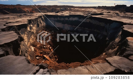 A large rift on the surface of the earth A large rift on the surface of the earth 109283858