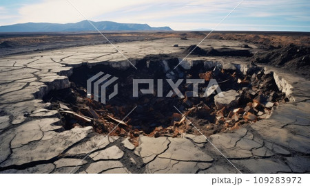 A large rift on the surface of the earth 109283972