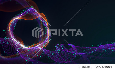 3D rendering of abstract structure of intertwined dots 109284004