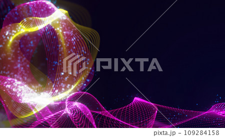3D rendering of abstract structure of intertwined dots 3D rendering of abstract structure of intertwined dots 109284158