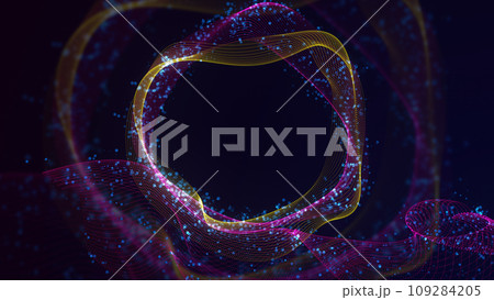 3D rendering of abstract structure of intertwined dots 3D rendering of abstract structure of intertwined dots 109284205