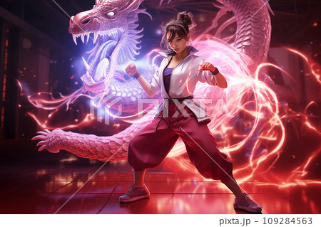 格闘ゲームのキャラクター　AI画像 109284563