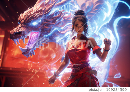 格闘ゲームのキャラクター　AI画像 109284590