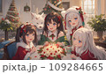 クリスマスパーティー中の少女達 109284665