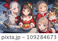 クリスマスパーティー中の女の子達 109284673