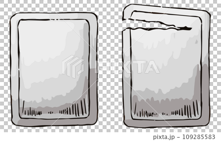 Retort pouch hand-drawn style illustration vector Retort pouch hand-drawn style illustration vector 109285583