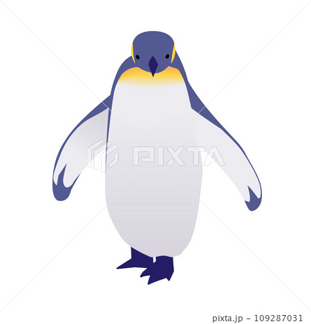 正面を向いた歩くペンギンのイラスト 正面を向いた歩くペンギンのイラスト 109287031