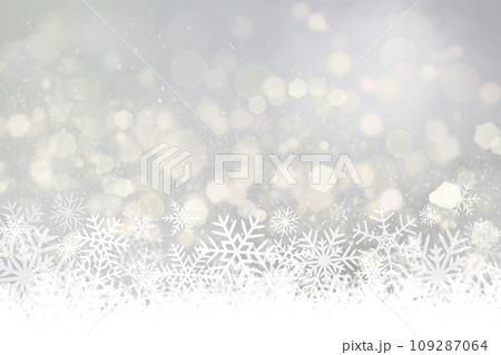 雪の結晶が舞うクリスマスの赤色の水彩画背景イラスト 雪の結晶が舞うクリスマスの赤色の水彩画背景イラスト 109287064