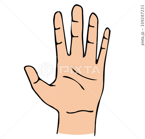 じゃんけんパー＿てのひら＿paper 109287231