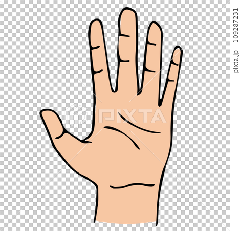 石頭、剪刀、布 par_tenohira_paper 109287231