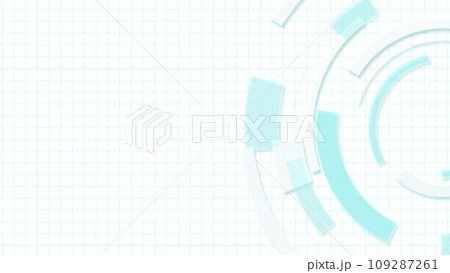 グリッドと回転するサークル　白背景 109287261