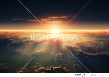 初日の出のイメージ　AI生成画像　AI画像 109290057