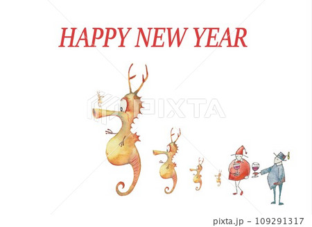 年賀素材 辰年 竜の落とし子 年賀素材 辰年 竜の落とし子 109291317