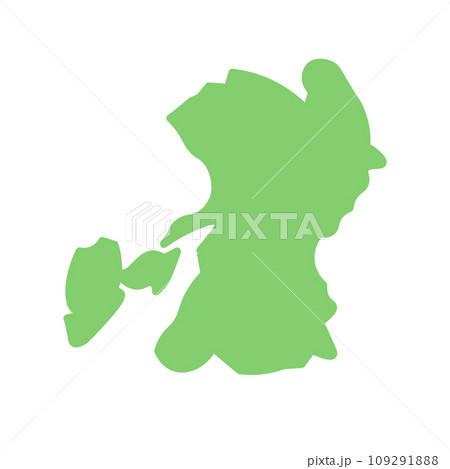 熊本県の簡単でシンプルな地図. 109291888