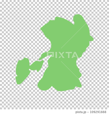 熊本県の簡単でシンプルな地図. 109291888