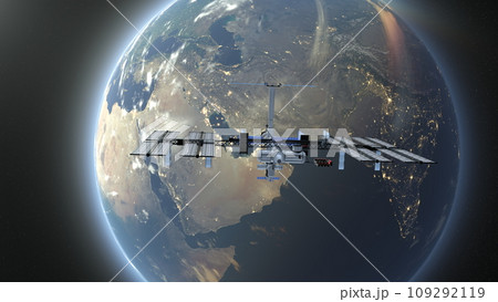 人工衛星と地球 人工衛星と地球 109292119