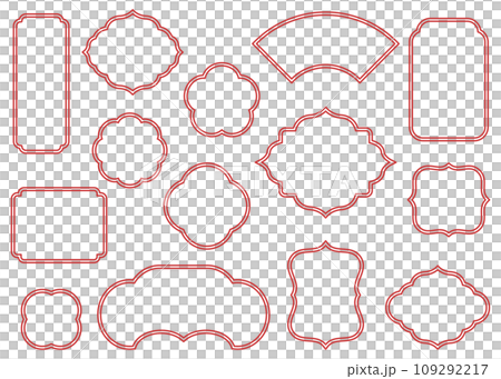 Chinese style, Asian frame set vector 109292217