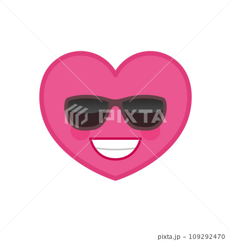 Laughing heart shaped funny emoticon icon Laughing heart shaped funny emoticon icon 109292470