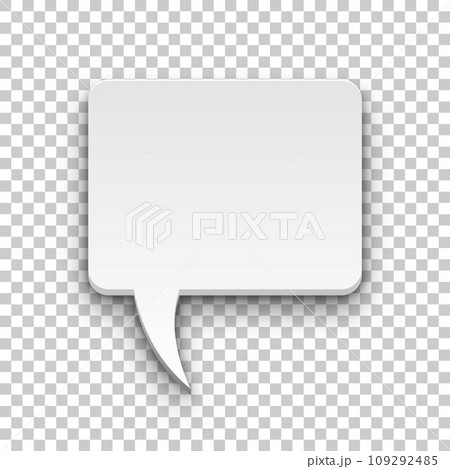 Comics bubble volume square transparent background 109292485