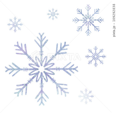 綺麗で幻想的な雪の結晶のイラスト 109292838