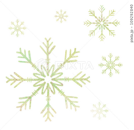 綺麗で幻想的な雪の結晶のイラスト 109292840