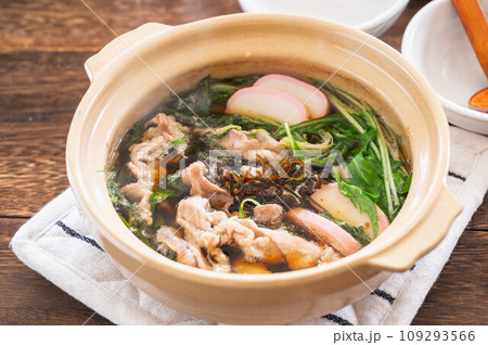 豚と水菜の塩昆布鍋 豚と水菜の塩昆布鍋 109293566
