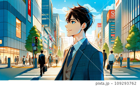 新しい職場での働きを楽しみにする就活ビジネスマン 109293762