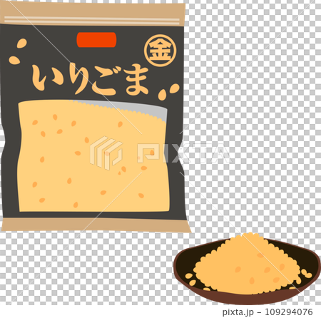 袋入りの炒り金ごま 109294076