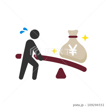 株式投資・資産運用ベクターアイコンイラスト / レバレッジ 109294331