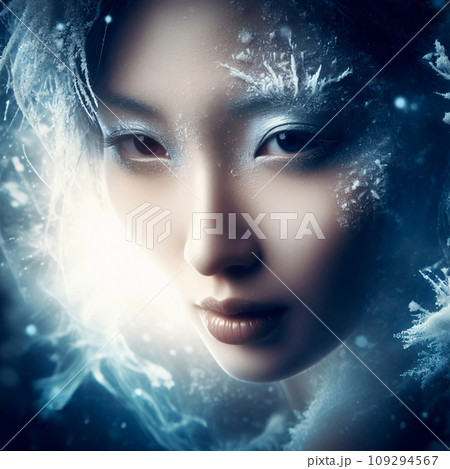 A beautiful girl with an unusual chic makeup 109294567