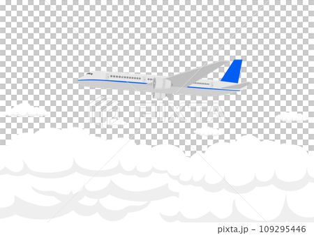飛機在雲層上面飛行 109295446