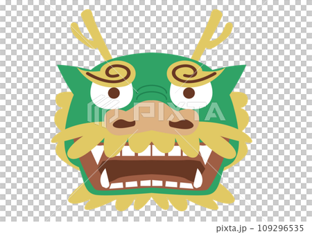 Cute dragon head 109296535
